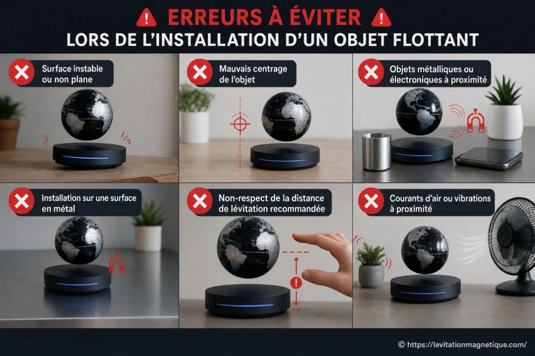 Erreurs à éviter lors de l’installation d’un objet flottant pour réussir votre lévitation