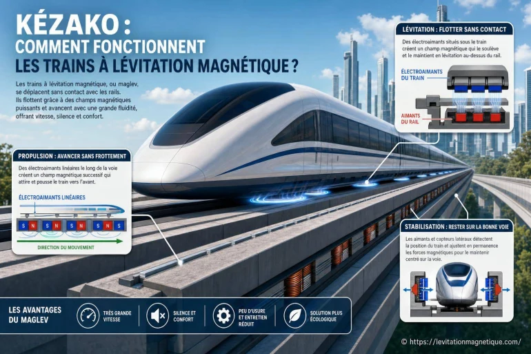 Comment fonctionnent les trains à lévitation magnétique