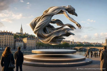 Une incroyable sculpture magistrale en lévitation va être installée sur les quais de Saône