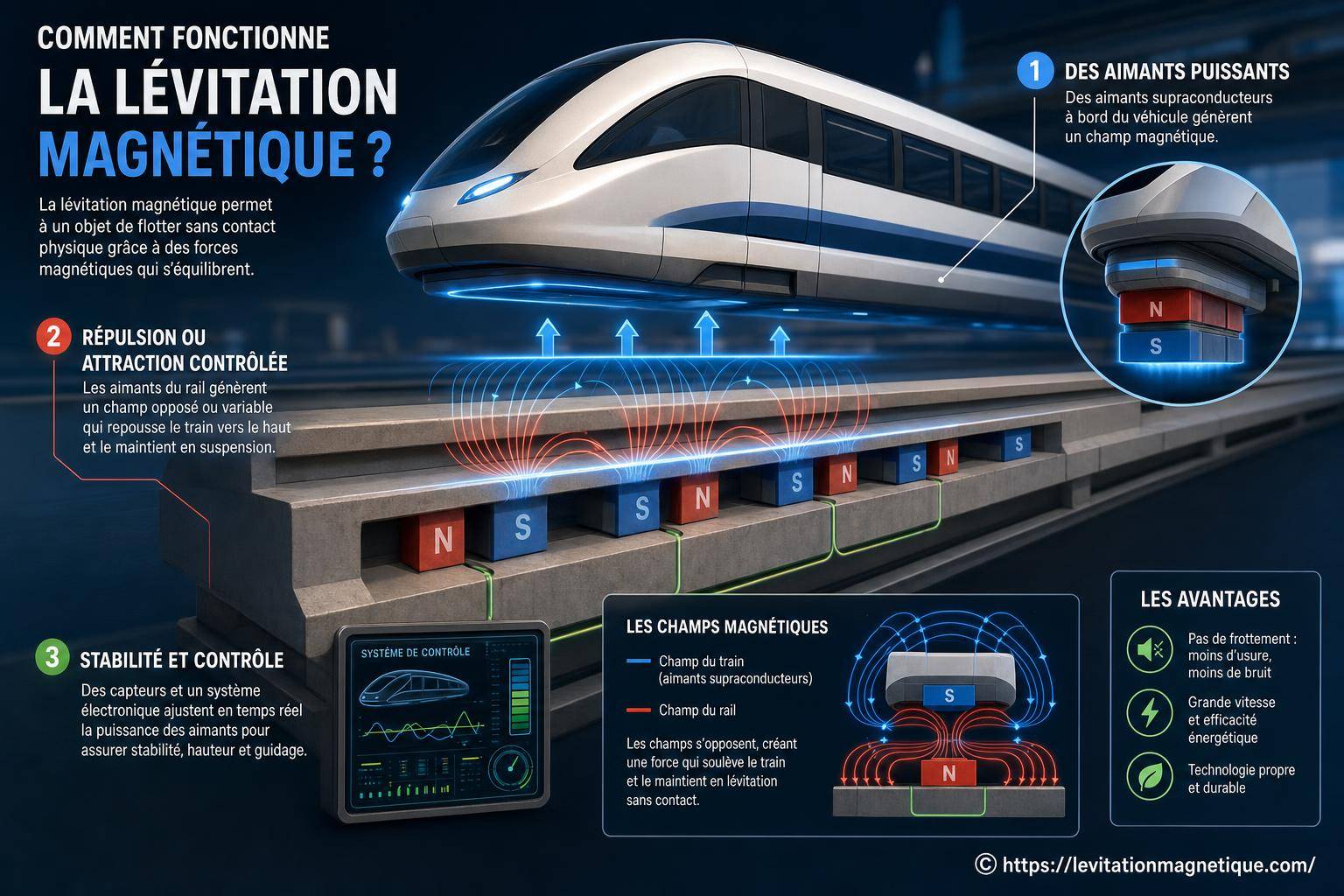 Comment fonctionne la lévitation magnétique ?
