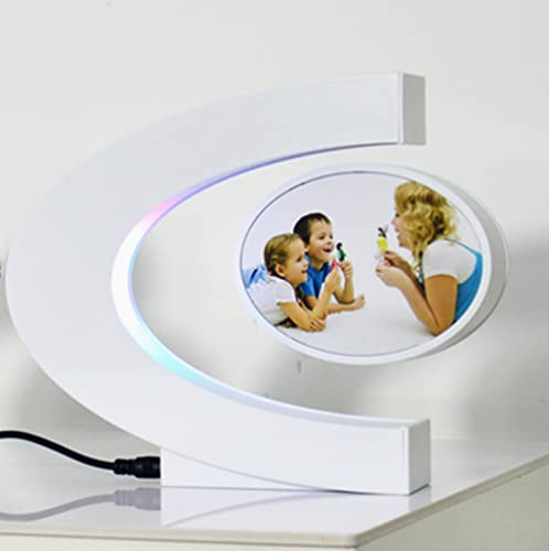 Cadre photo électronique en forme de C avec lévitation magné