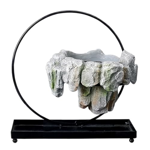 Jardinière flottante en lévitation magnétique avec rocaille,