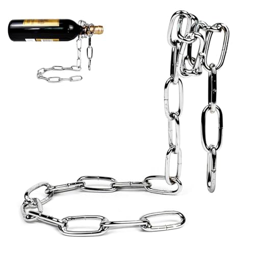 Zuasdvnk Porte-bouteille de vin design chaînes - Métal - Sup