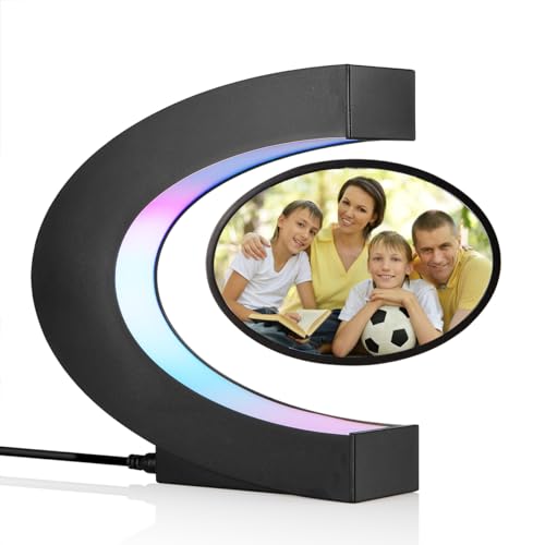 UKESULT Cadre photo en lévitation avec lumières LED colorées