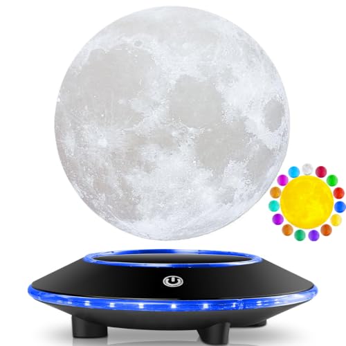 VGAzer Magnifique Lune Lévitante Lampe de Nuit Veilleuse Flo