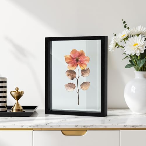 Afuly Cadre Photo 10x15 13X18 ou 20X25 Flottant Bois Nois Mo