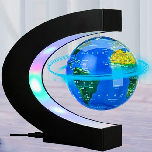 XUBX Globe Levitation Magnétique, Créatif Globe Terrestre Lu