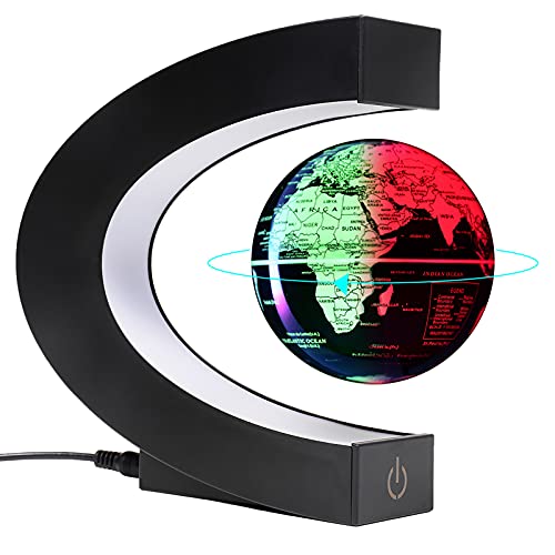 Globe lumineux à lévitation magnétique à changement de coule