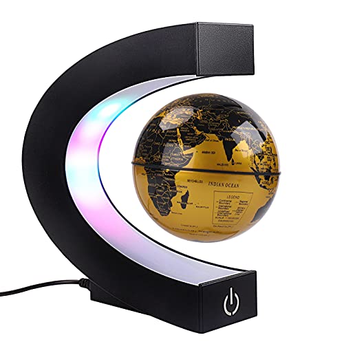 Flrmingigigi Globe flottant magnétique avec lumières LED col
